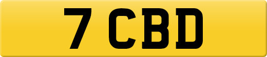 7 CBD private number plate
